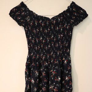 Brandy Melville navy off the shoulder dress